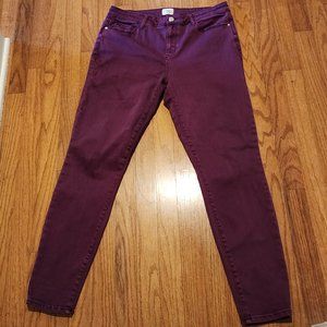 Wash Lab High Waist Purple Jeans with Stretch Size 31